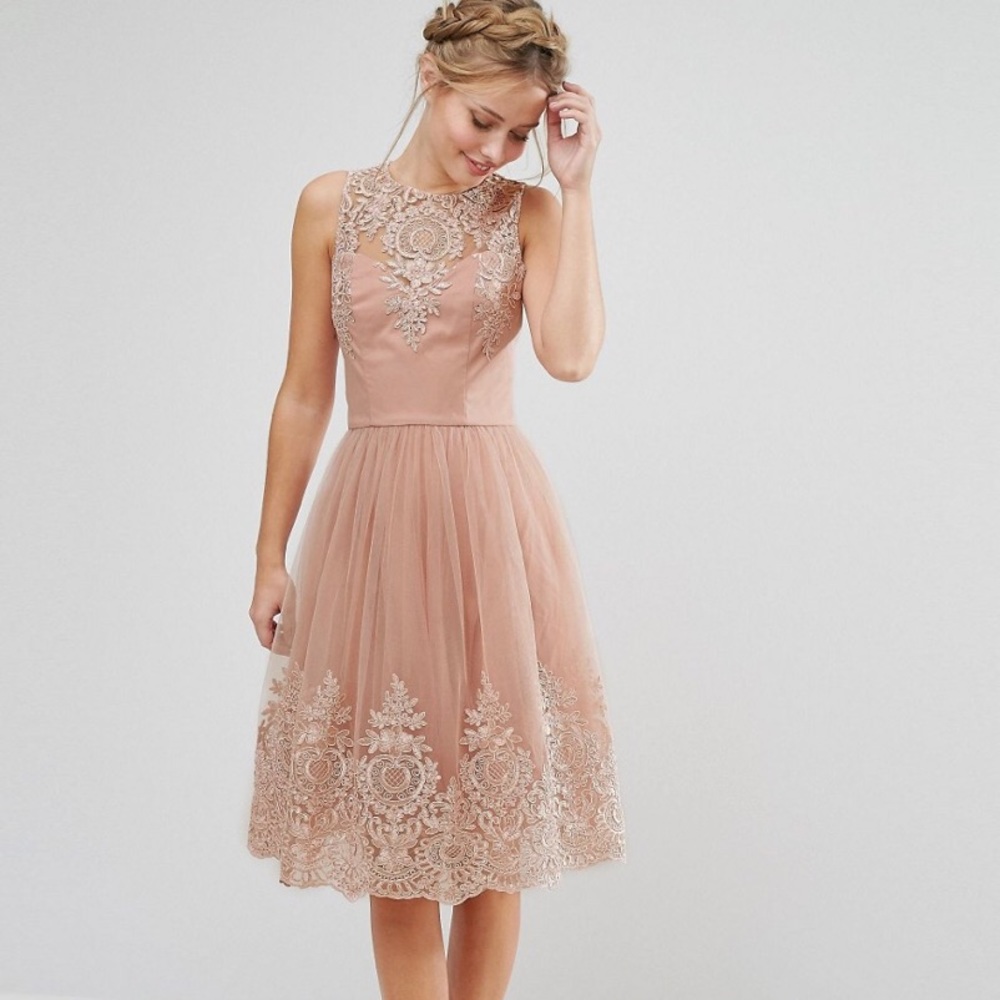 Chi Chi London Premium Lace Midi Dress